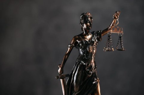 Statue of Lady Justice with scales