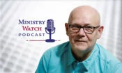 Photo of Warren Smith presenting MinistryWatch podcast