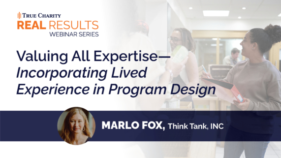 Promotional graphic for True Charity webinar