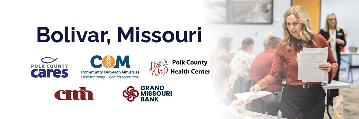 Header graphic for True Charity community workshop in Bolivar, Missouri