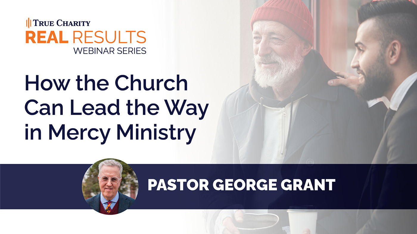 Promotional graphic for True Charity webinar