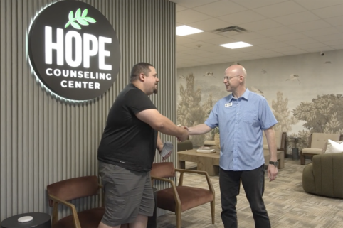 Photo of counselor and client at Hope Counseling Center in Branson, Missouri