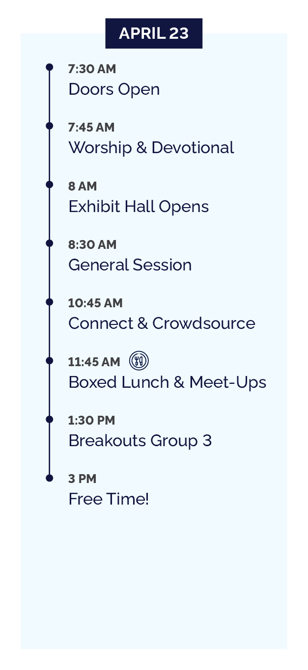 Graphics for abbreviated schedule, True Charity Summit 2026