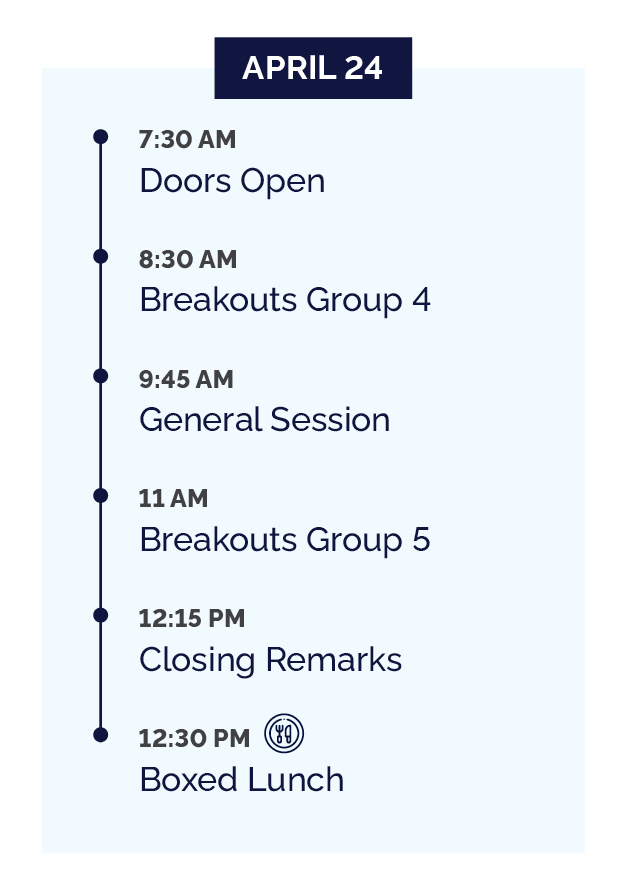 Graphics for abbreviated schedule, True Charity Summit 2026