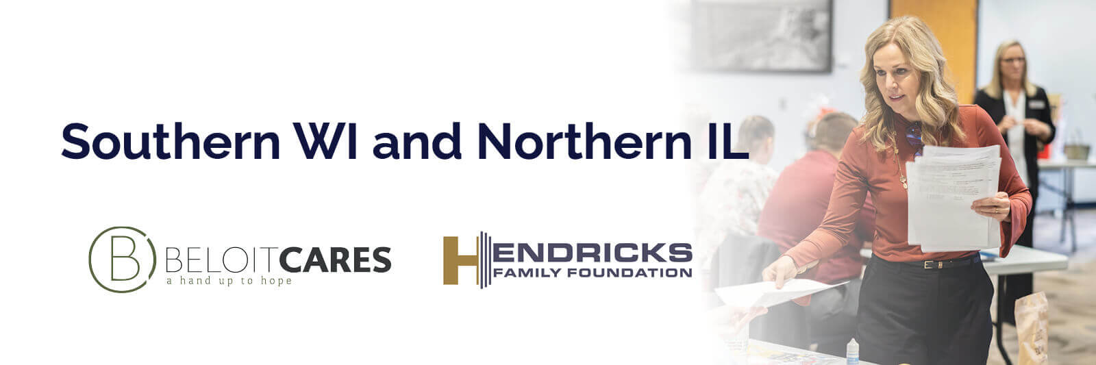 Promotional banner for True Charity Community Workshop in Southern Wisconsin and Northern Illinois